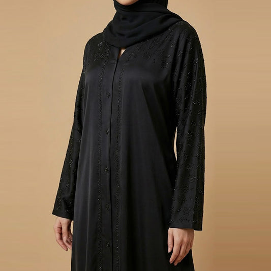 Black Embellished Abaya (AB-01)