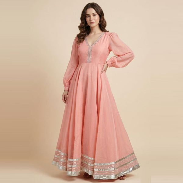 Peach Organza Maxi (ED-04)