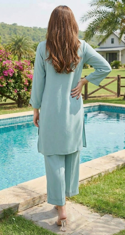 Aqua Breeze Co-Ord Set (CO-06)