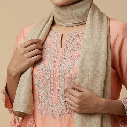 Peach Embroidered 3Pc Suit (ED-03)