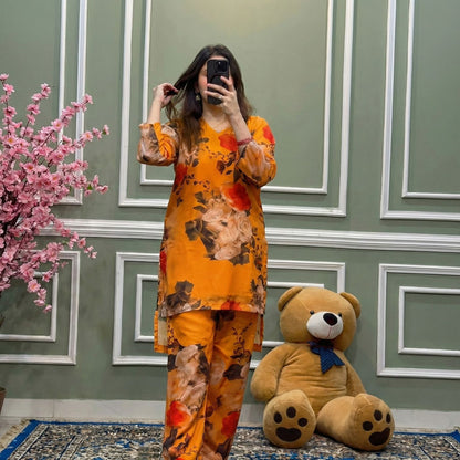 Autumn Bloom Printed Co-Ord Set