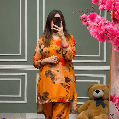 Autumn Bloom Printed Co-Ord Set