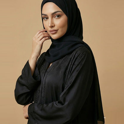 Black Embellished Abaya (AB-01)