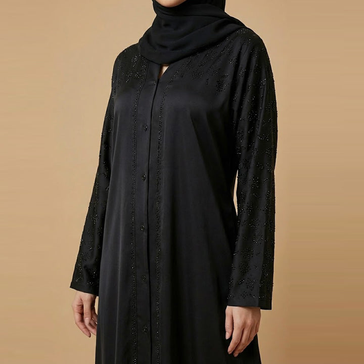 Black Embellished Abaya (AB-01)