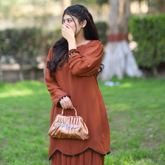 Mocha Grace Sharara Set