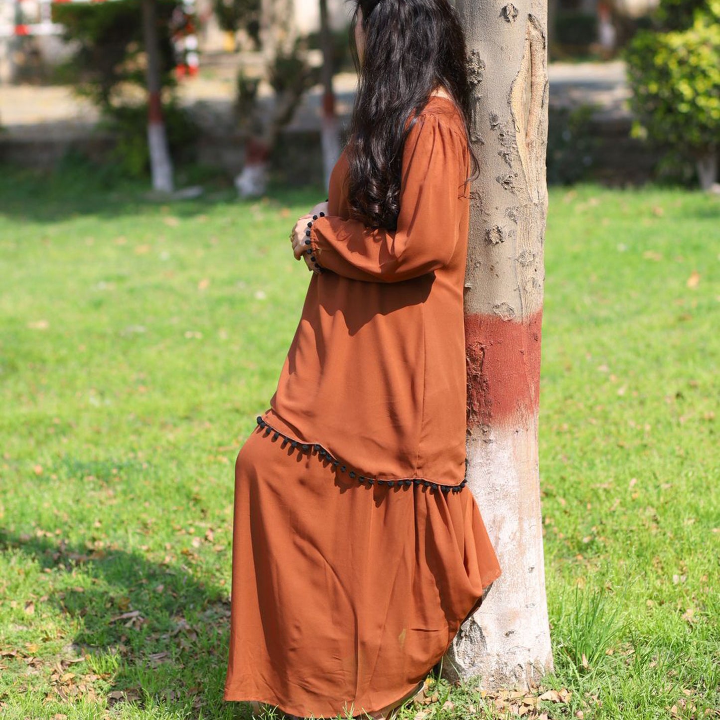 Mocha Grace Sharara Set